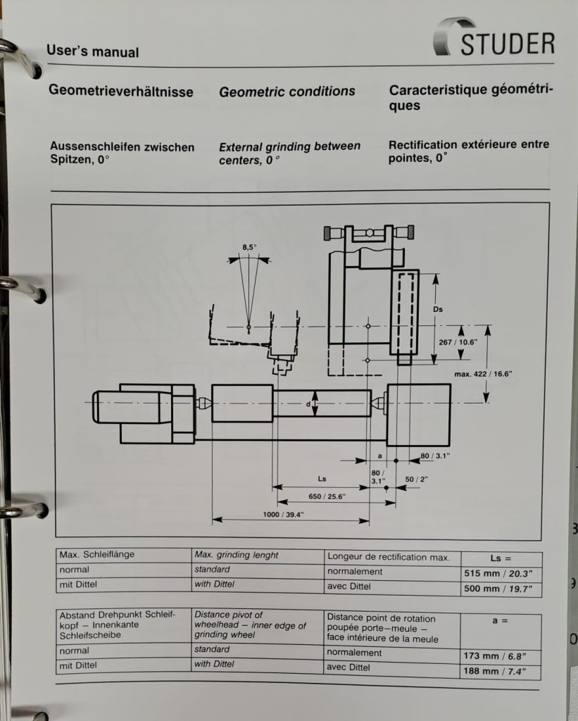 STUDER S36 CNC – Precizní bruska pro náročné 9 Studer S36 CNC 8