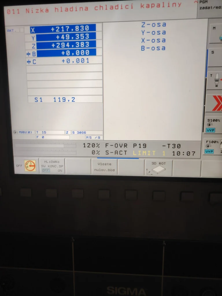 Použité CNC vertikální obráběcí centrum SIGMA COMPACT 5A (2016) 15 IMG 20260225 093931